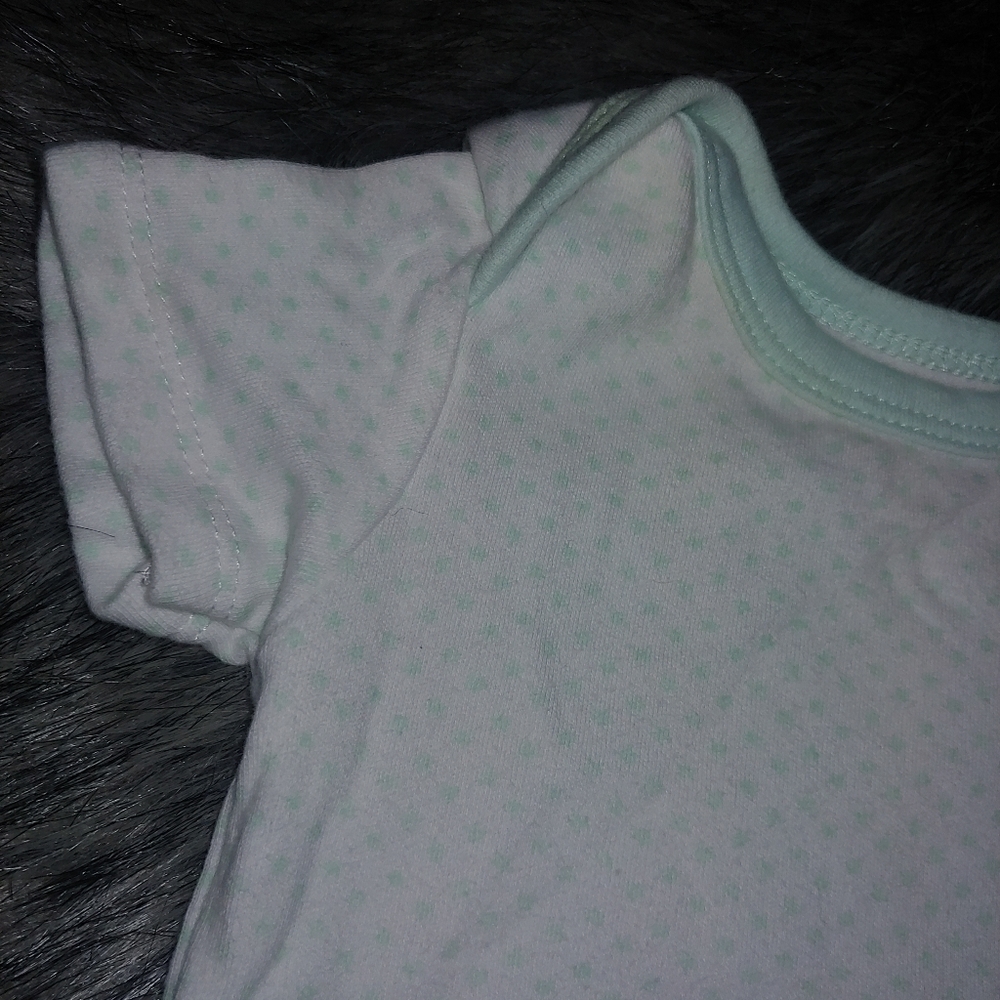🌙5/$25 Rene Rofe | mint white pattern onesie - Picture 7 of 7